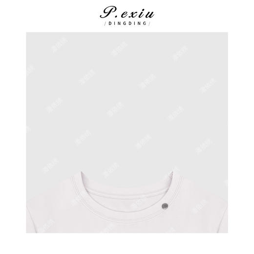 03-4潘依绣丁丁宠粉简约百搭字母短袖圆领T恤Q09881 商品图2