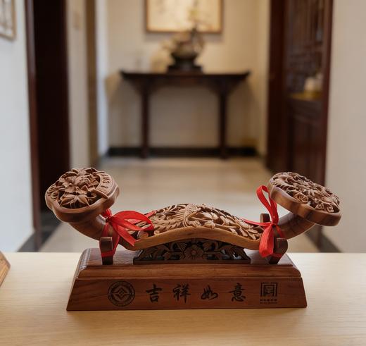 泰山非遗桃木如意摆件招财镇宅福禄客厅玄关装饰品乔迁开业送礼佳品 商品图3
