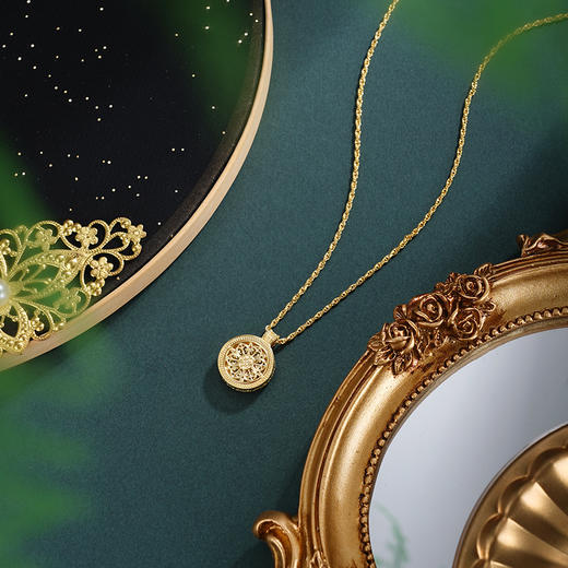 子佩集【华年映锦】银S925套链【FYL-2059】项链镀金太阳2601 商品图3