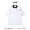 SDSA男装2026新款高贵轻奢潮牌拼接半拉链翻领假两件短袖T恤百搭 商品缩略图1
