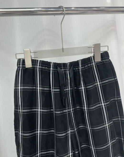 新款原单铜氨丝垂感松紧腰阔腿直筒裤 商品图5