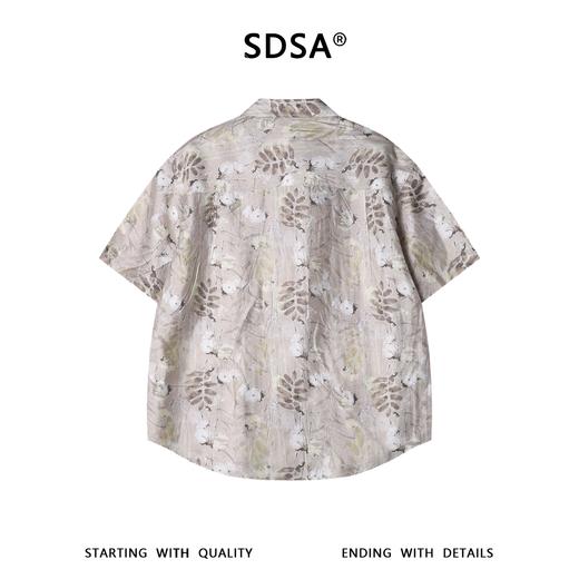 2628309SDSA男装2026新款高贵轻奢潮牌复古植物花卉印花短袖衬衫百搭时尚 商品图5