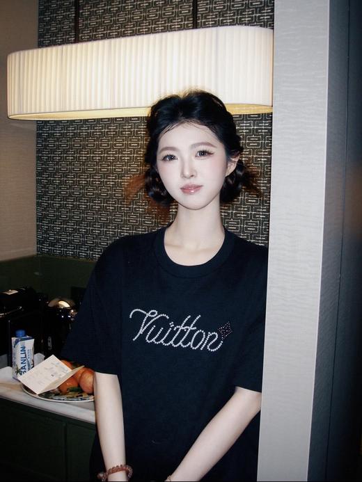 驴家 25ss字母标识金属钻珠链绣短袖T恤 男女同款 （DY） 商品图14