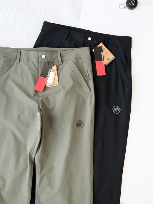 原单正品 Mammut（猛犸象）男士户外机能速干/软壳裤，
颜色：军绿/黑色
尺码：50-52-54-56 商品图3