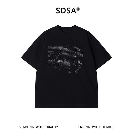 88291SDSA男装2026新款高贵轻奢美式潮牌撞色印花字母圆领短袖T恤宽松 商品图1