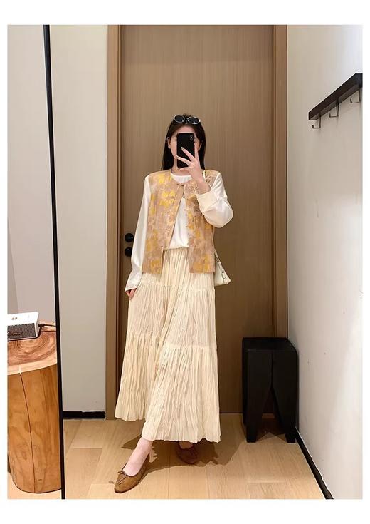 国风新中式重工人丝炒色刺绣珠片马甲＋小衫 商品图2