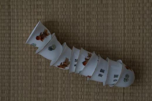 清如许严选｜80年代工夫茶兰花蛋壳杯／金鱼蛋壳杯杯 三只一组 商品图4