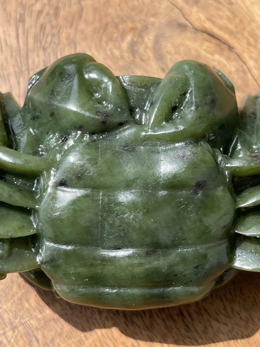 和田碧玉雕螃蟹镇纸把玩件，顺丰包邮 商品图7