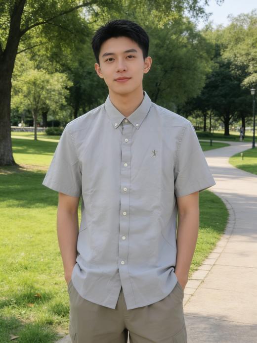 佐丹奴男装26年新款狮子短袖衬衫01046283 商品图1