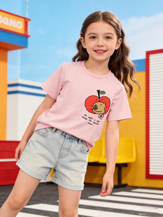 佐丹奴童装26年新款平纹纯棉印花短袖T恤衫03396204 商品图0