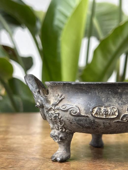 螭龙耳兽首三足宣德式青铜炉 ，顺丰包邮 商品图6