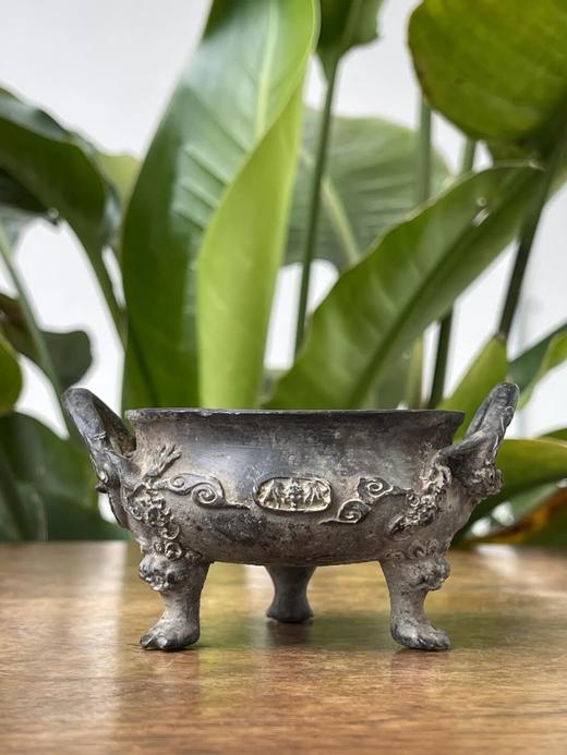 螭龙耳兽首三足宣德式青铜炉 ，顺丰包邮 商品图0