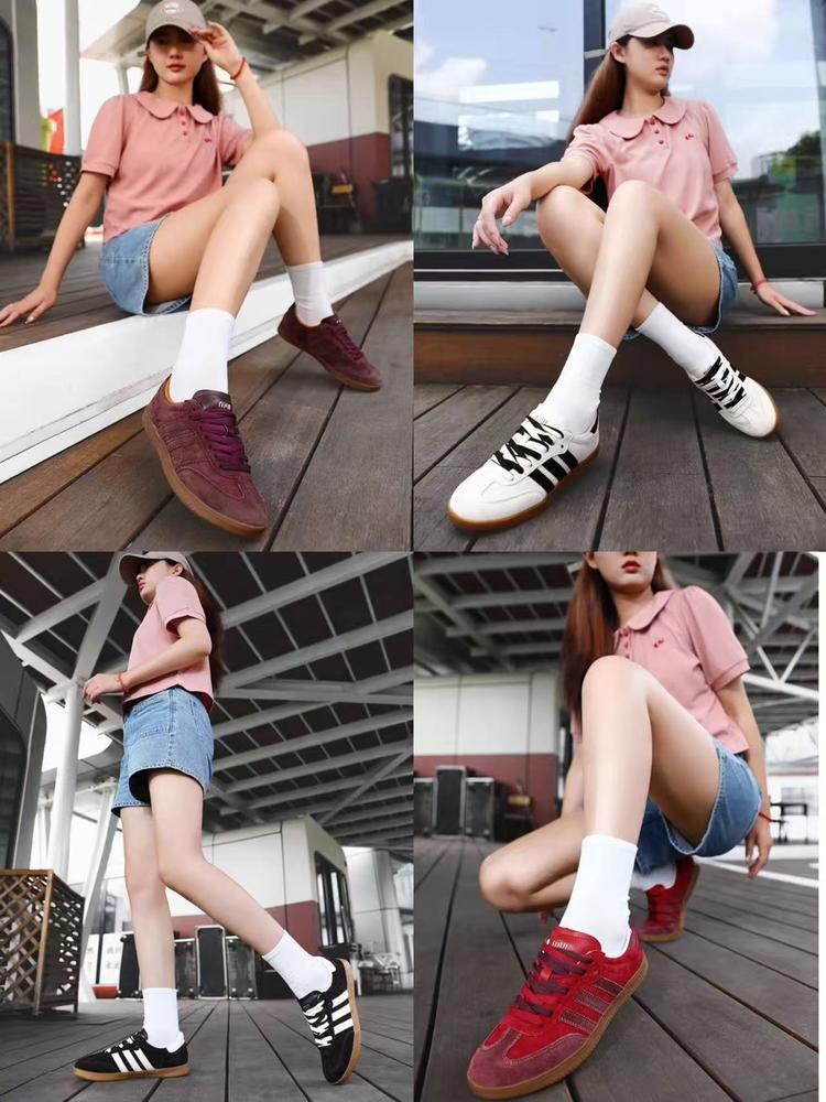 直发 品牌同款 真皮复古女士德训鞋 全身都是真皮材料