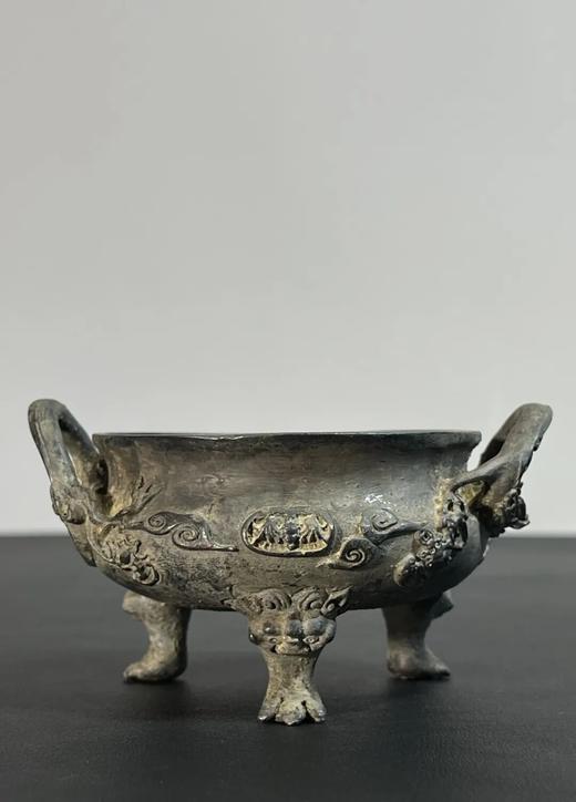 螭龙耳兽首三足宣德式青铜炉 ，顺丰包邮 商品图1