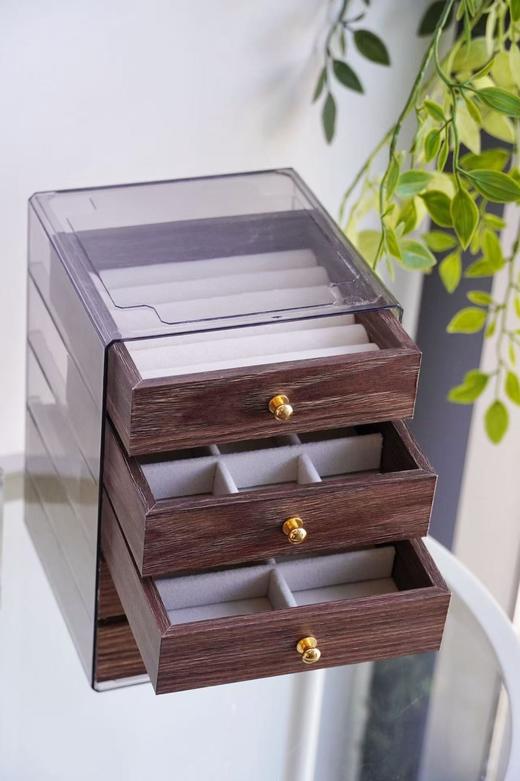 🔥清仓捡漏，39.9🉐首饰收纳界的爱马仕【Trees&wind胡桃木五层首饰盒】告别乱七八糟，给首饰们一个精致的“家”✨ 商品图2