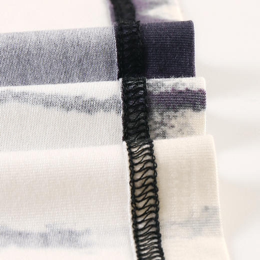 【焕新季】美奈川睡衣女上衣长裤家居服套装水墨印花莫代尔蕾丝套装 JJ28192 商品图10