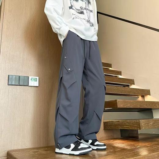 F032336春季情侣款防水宽松全棉针织面料耐磨耐脏休闲运动裤 商品图5