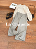 专柜实拍【遮胯显腿直】拉夏贝尔/La Chapelle春夏新款高腰宽松显瘦小个子休闲裤舒适通勤百搭 商品缩略图1