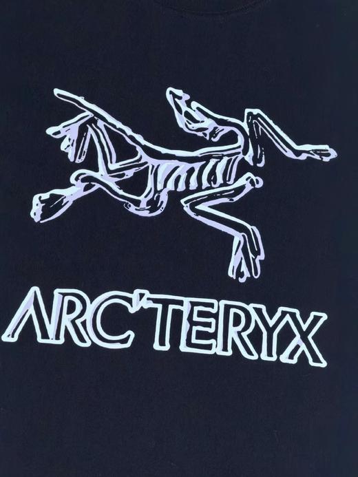 F032348黑白双色可选骨骼印花短袖男女同款机能风休闲T恤 商品图6