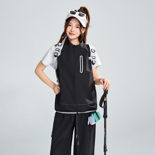 LUCKY DEER幸运鹿情侣款防泼水运动时尚防风运动马甲 商品图1