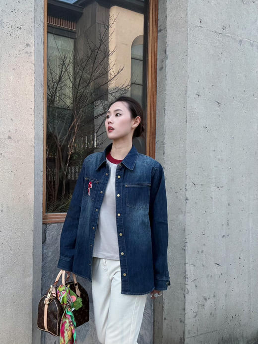 【马上红】噢蜜ooomeooo小马🐎刺绣牛仔外套 商品图9