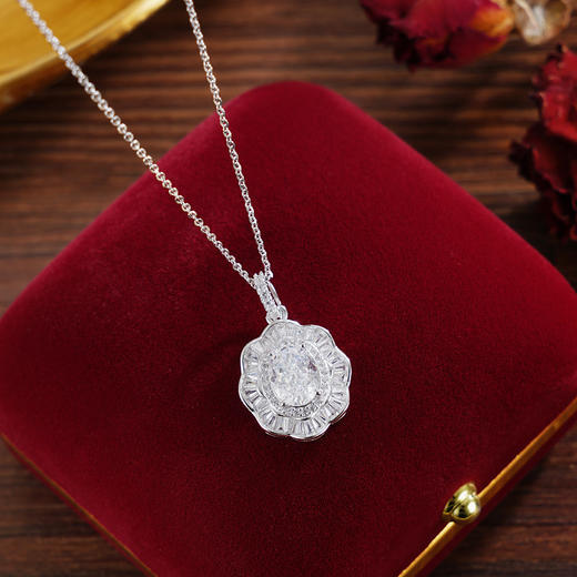 子佩集【芳华生香】银S925套链【YL-8129101】项链时尚花朵钻2601 商品图1