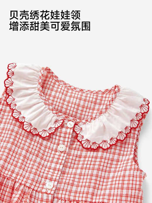 英氏女童背心裙夏新款红色系连衣裙儿童公主裙YRLFJ2S016A 商品图3