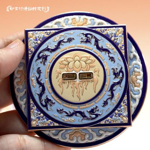 扬州博物馆珍藏系列冰箱贴可拆卸旋转霁蓝釉白龙纹梅瓶旅游文创 商品图3