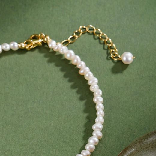 子佩集【珠映欢颜】银S925珍珠惜王妃手链【SGB0510003】2*3.5mm珠镀金2601 商品图2
