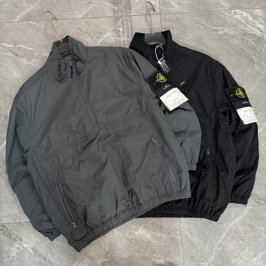 F032353美式机能连帽勋章防泼水半拉链连帽速干薄外套 商品图0