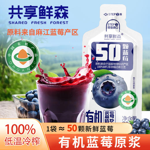 共享鲜森有机蓝莓原浆 | 来自贵州黔东南 地标水果 万亩生态种植  商品图0
