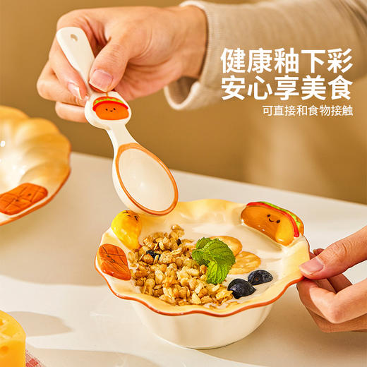 摩登主妇可爱餐具套装碗碟筷家用一人食炸虾水果盘子乔迁生日礼物 商品图2