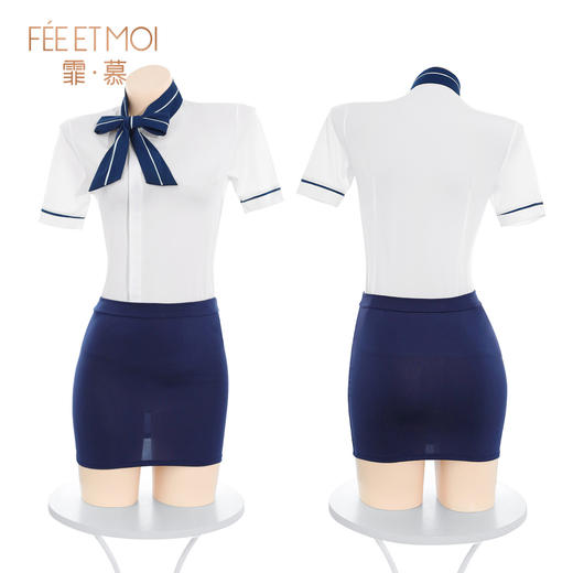 【云端心机空姐】霏慕 情趣内衣 空姐制服套装 6414 商品图4