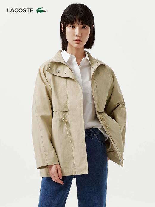 【9.5折】5楼法国鳄鱼LACOSTE法国鳄鱼女装26春夏新款中长款宽松派克大衣外套|BF6852-98-166吊牌价2390折后价2271 商品图2