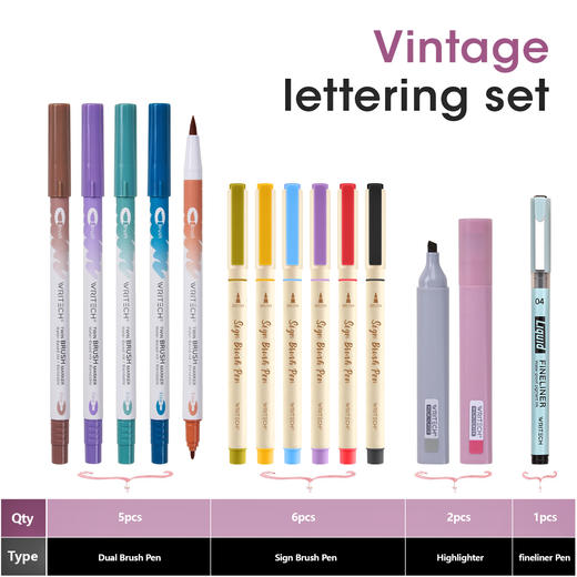 点石制笔AZ花体彩色笔 | 书写流畅、适合日常记录&创意设计、彰显独特风格与专业质感 商品图3