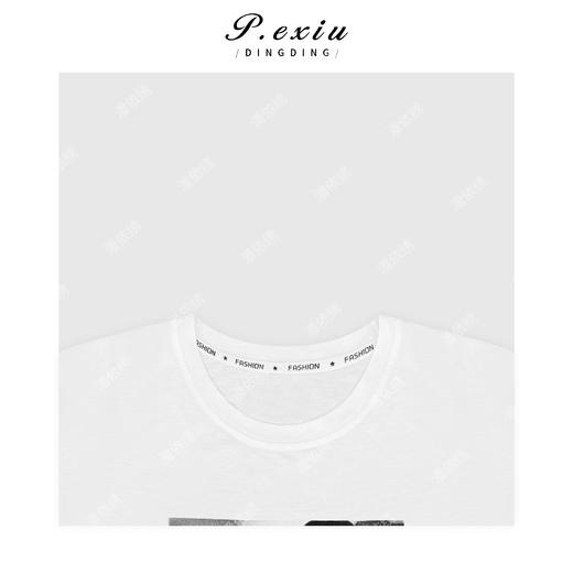 03-4潘依绣丁丁宠粉夏季韩系宽松透气印花圆领短袖T恤 G9076 商品图2