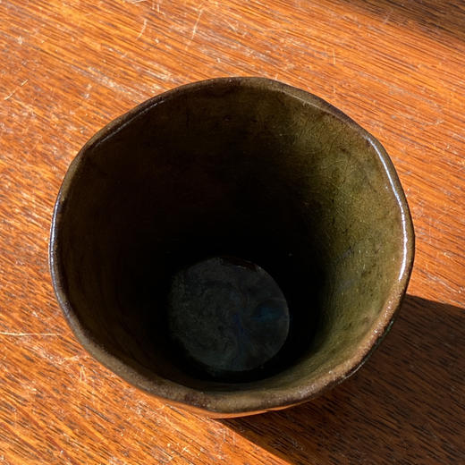 【苏州】日本中古粗陶主人杯 带签章 X1528 商品图1