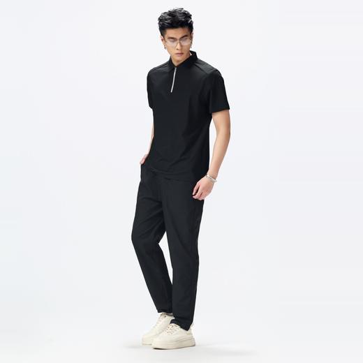 PINLI品立2026夏季新款拉链领纯色百搭短袖10A抗菌凉感polo衫上衣GD262112050 商品图4