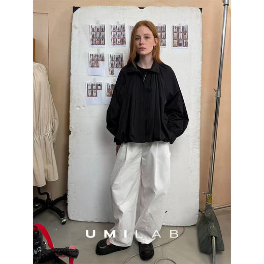 UMILAB｜风之舞*小众氛围美学 皱感肌理造型感廓形花苞外套C1017V 商品图3
