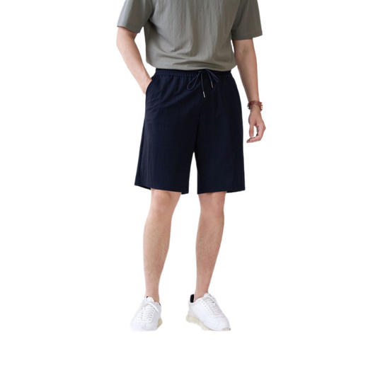 【新疆长绒棉 7A抗菌】26夏新款男士运动时尚休闲裤棉麻凉感短裤   MGC-W301006 商品图4