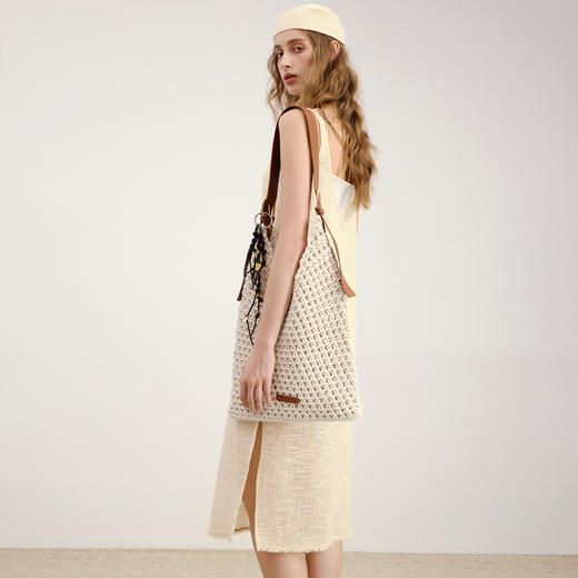 lost in echo2026年春夏新款时髦休闲度假感重手工编织包单肩包女 商品图2