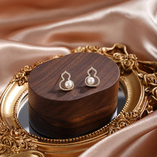 子佩集【纳福之珠】银S925珍珠惜王妃耳钉【XXED001】5mm珠双色葫芦2601 商品图14