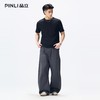 PINLI品立2026夏季新款青年圆领落肩袖纯色百搭短袖T恤上衣潮牌男GD262111039 商品缩略图1