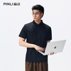 PINLI品立2026夏季新款男士纽扣翻领纯色短袖POLO衫上衣体恤潮牌GD262112054 商品缩略图0
