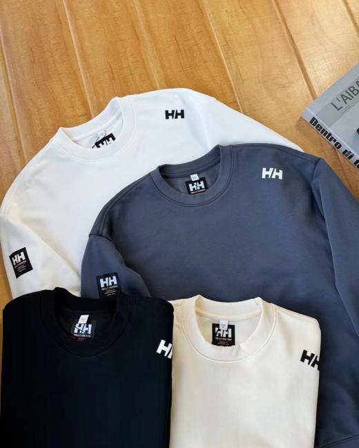 F032320春秋新款纯棉螺纹拼接面料落肩时尚圆领长袖卫衣 商品图1