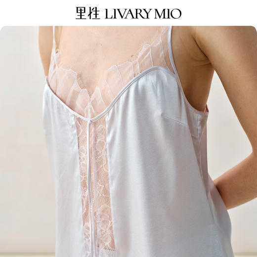 Livary Mio/里性 曼舞性感风女士蕾丝吊带睡衣透视网纱家居服套装 商品图1