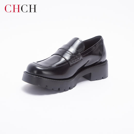 CHCH女式牛皮厚底休闲乐福鞋平衡鞋CP1B5081 商品图1