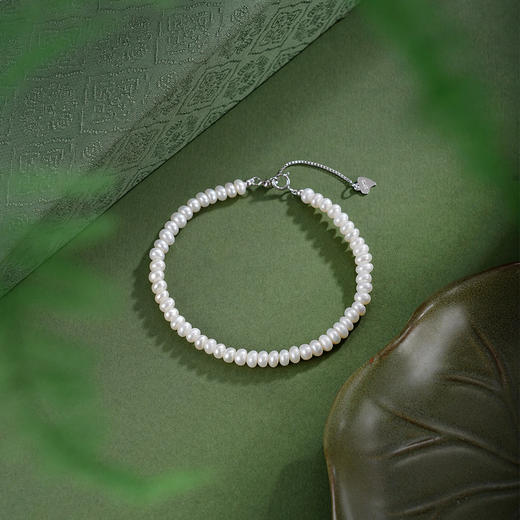 子佩集【白露凝珠】银S925珍珠惜王妃手链【SPB0450003】2.5*4mm珠2601 商品图3