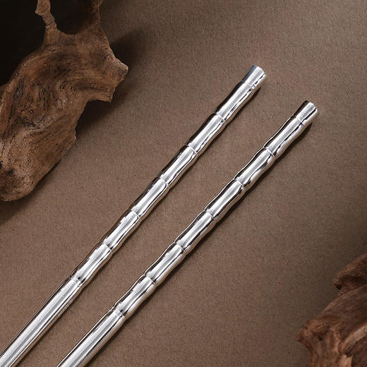 子佩集【竹福安康】银S999摆件【YH06601003】餐具竹节筷子2601 商品图1