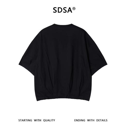 SDSA男装2026新款高贵轻奢韩版简约纯色圆领短袖T恤百搭宽松上衣 商品图0